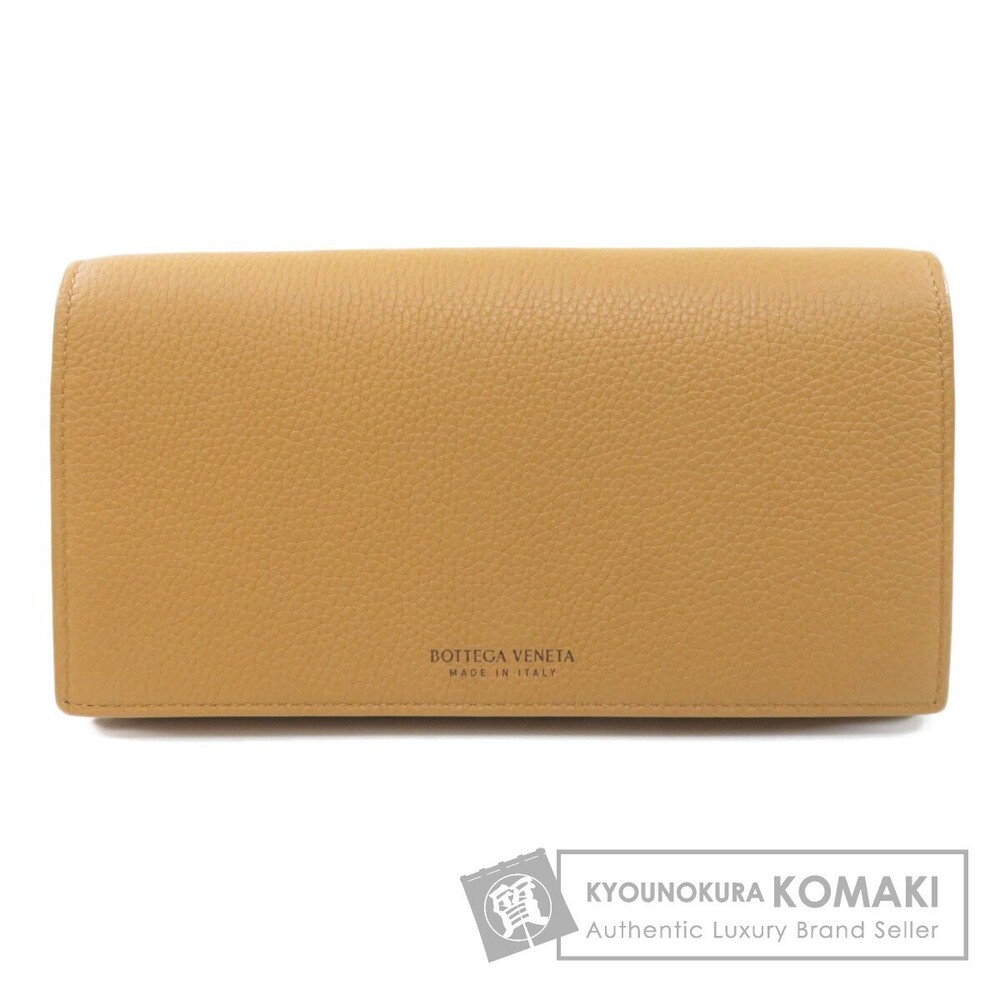 Bottega Veneta logo motif long Wallet calfskin leather